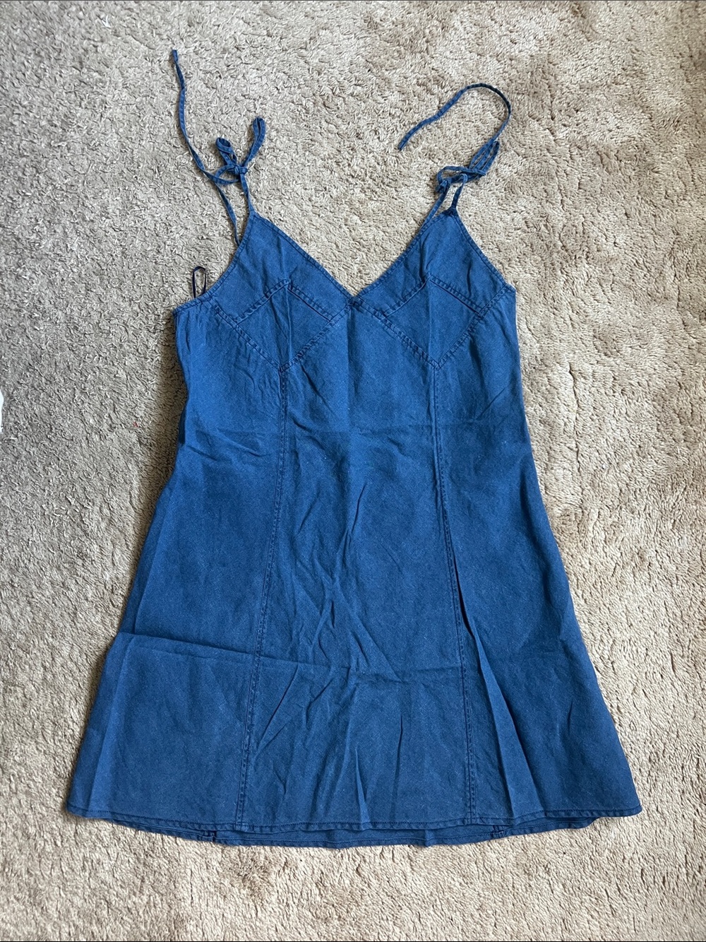 J. Crew Indigo Chambray Slip Dress